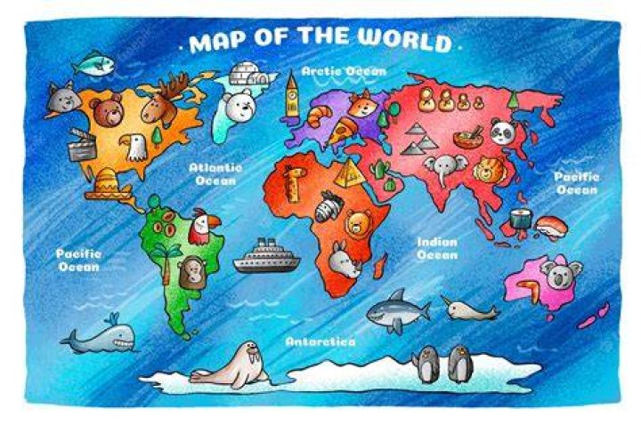 What is a map that shows human made features called