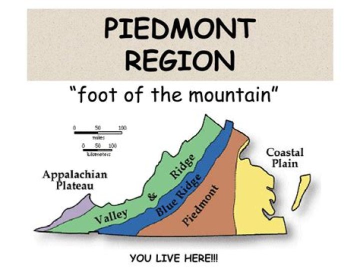 What is a piedmont zone