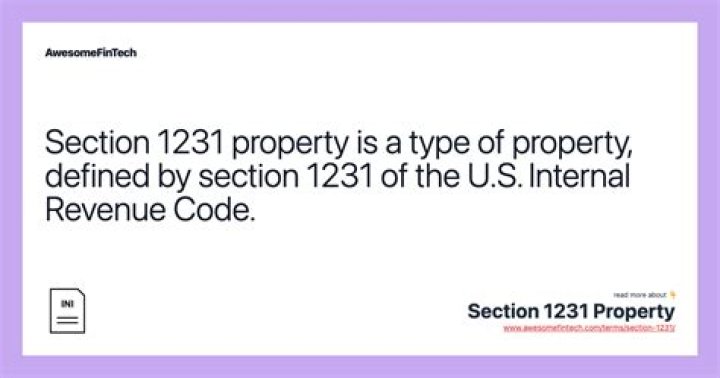 What is a Section 1231 asset