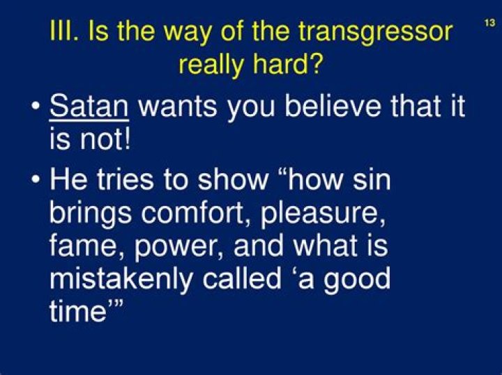 What is a transgressor mean