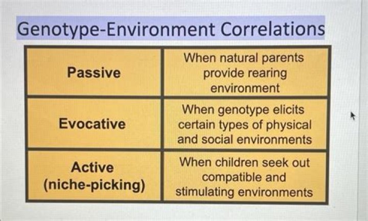 What is an active genotype environment correlation