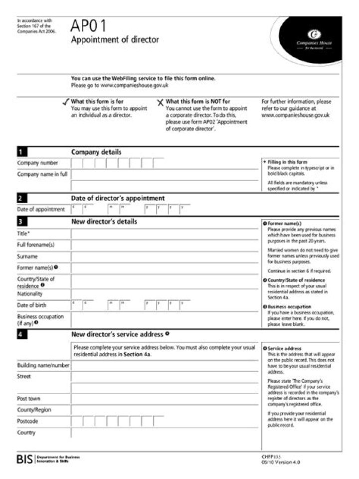 What is an ap01 form