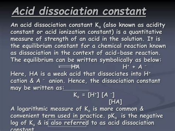 What is an Base dissociation constant