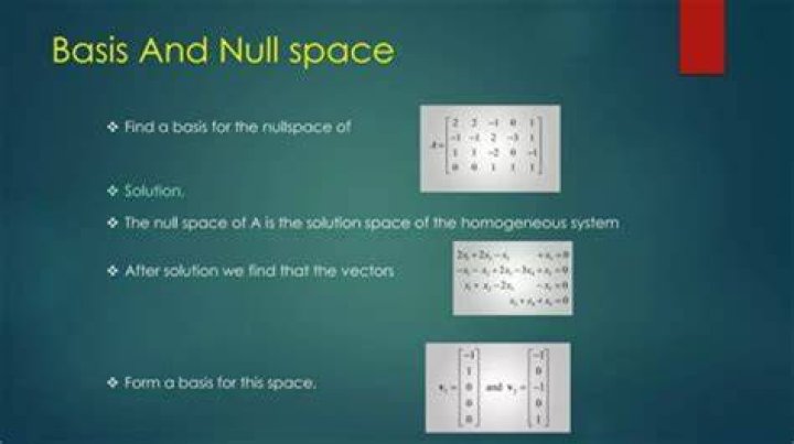 What is column space and null space