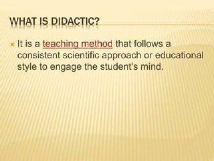 What is didactic interaction