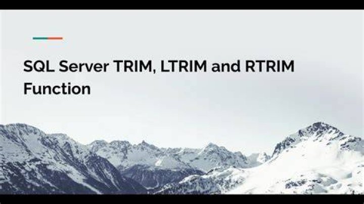 What is difference between Ltrim and Rtrim in SQL