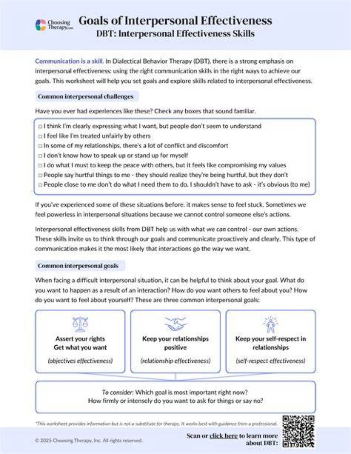 What is interpersonal effectiveness DBT