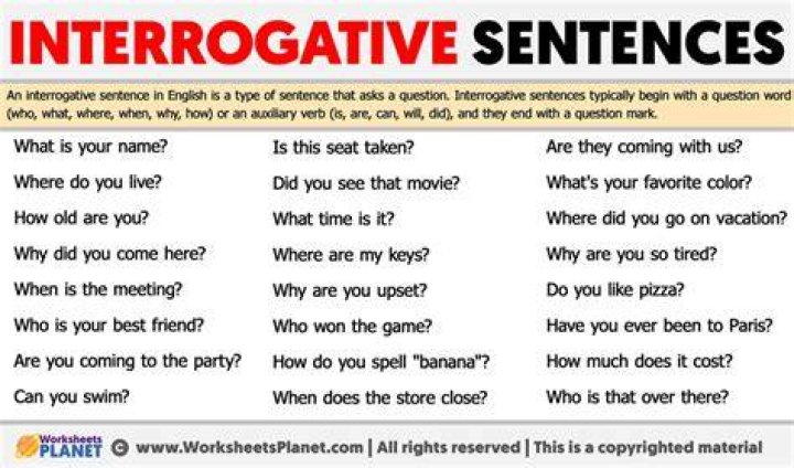 What is interrogative sentence and examples