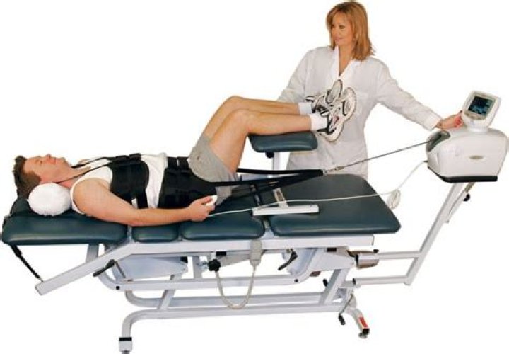 What is lumbar traction therapy