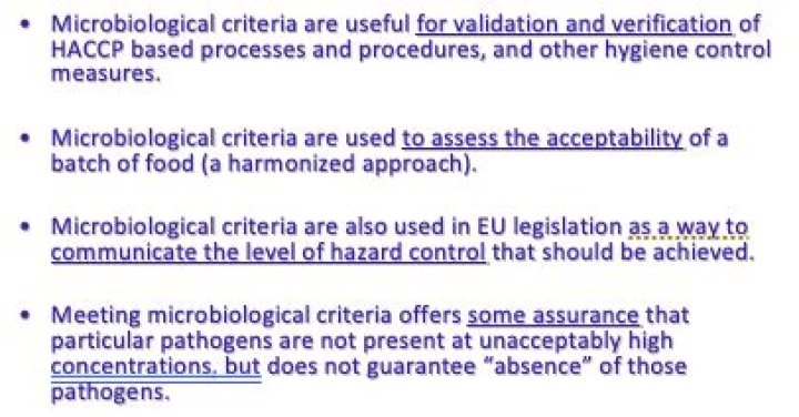 What is Microbiological Criteria