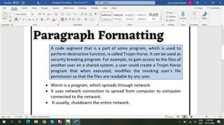 What is paragraph formatting