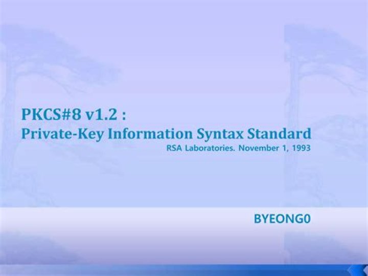 What is PKCS 8 format