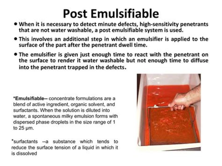 What is post emulsifiable