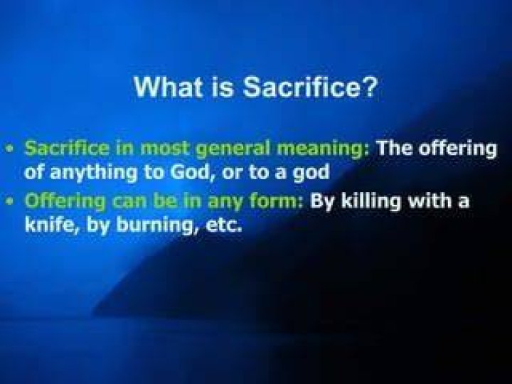 What is sacrifice offering