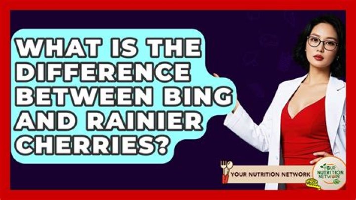 What is the difference between Bing and Rainier cherries