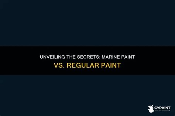 What is the difference between marine paint and regular paint
