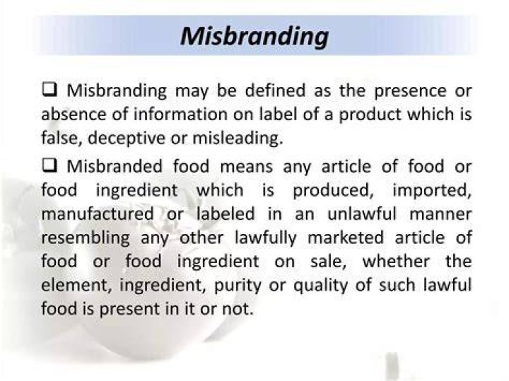 What is the difference between misbranding and adulteration
