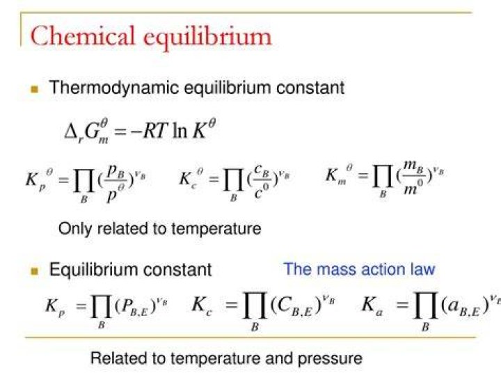 What is the enthalpy at equilibrium