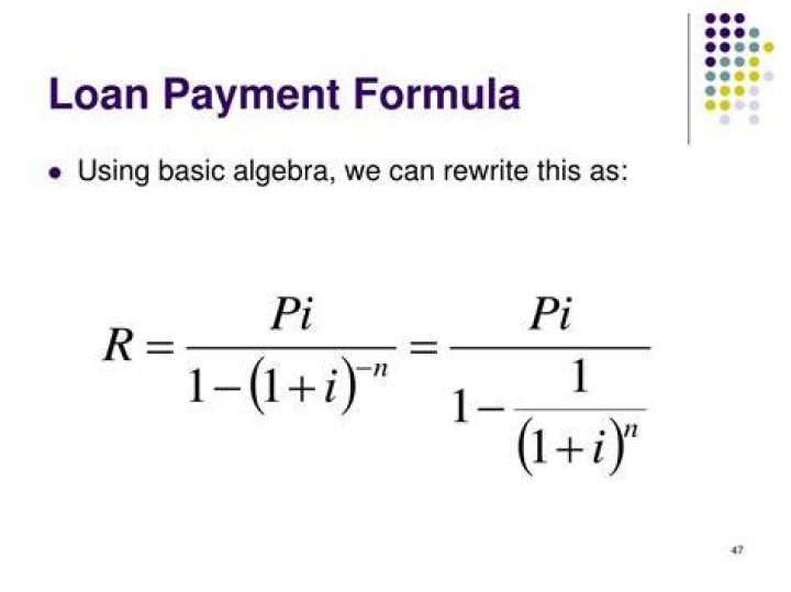 What is the loan payment formula