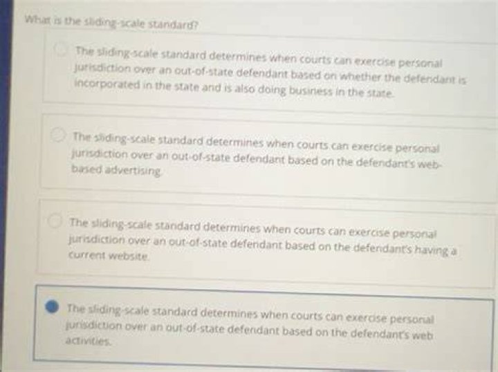 What is the sliding scale standard