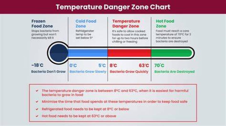 What is the temperature danger zone Celsius
