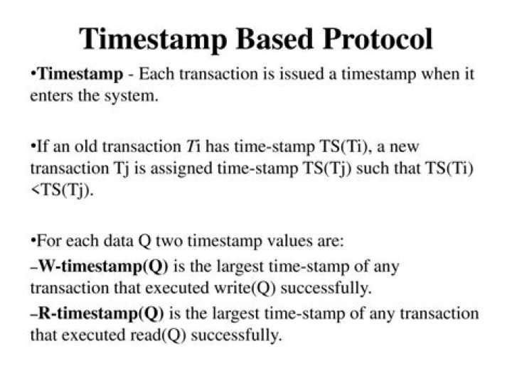 What is timestamp ordering