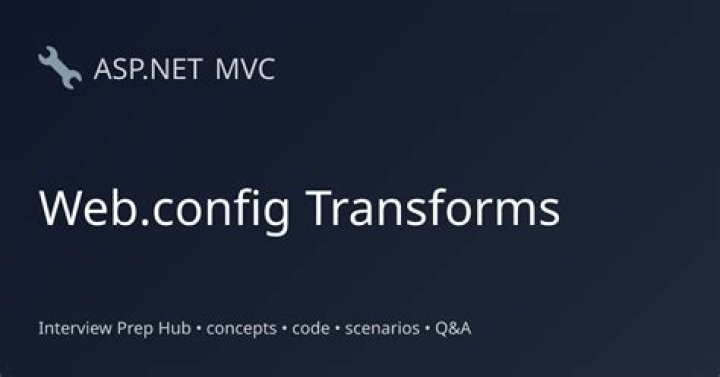 What is Web config in ASP NET MVC