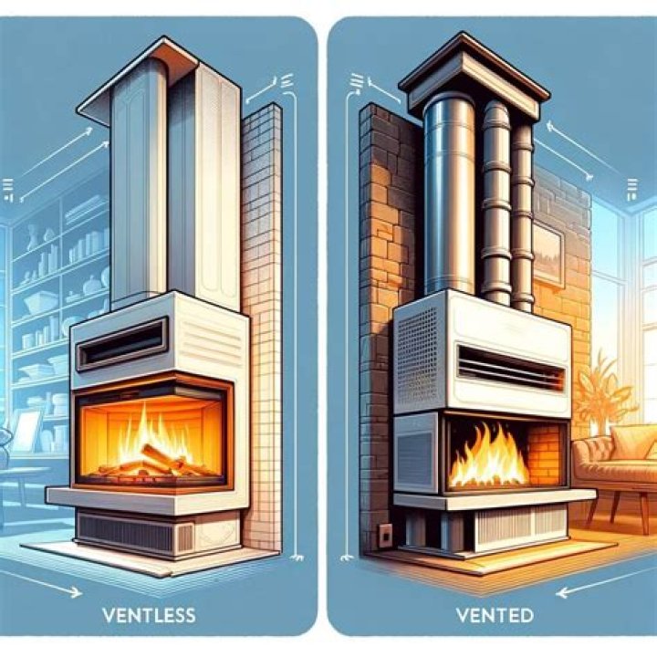 What makes a gas fireplace ventless