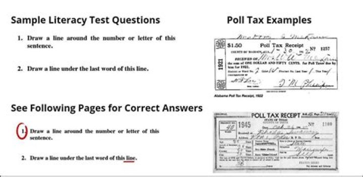 What was the voting literacy test