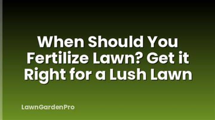 When should you fertilize lawn