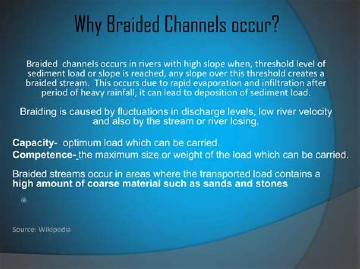 Where do braided channels occur