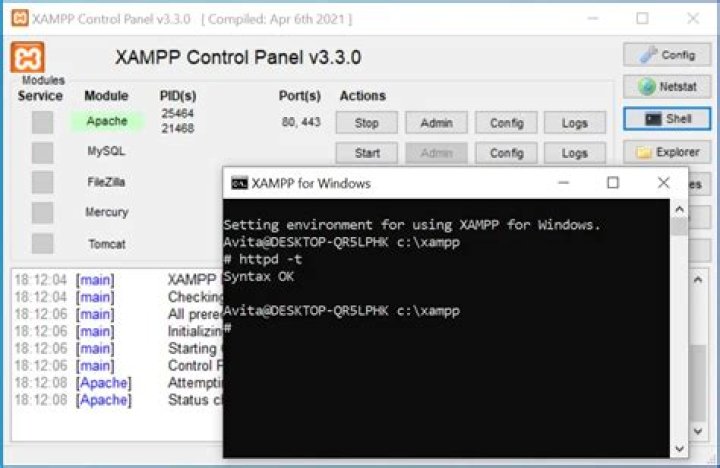Where is xampp config file