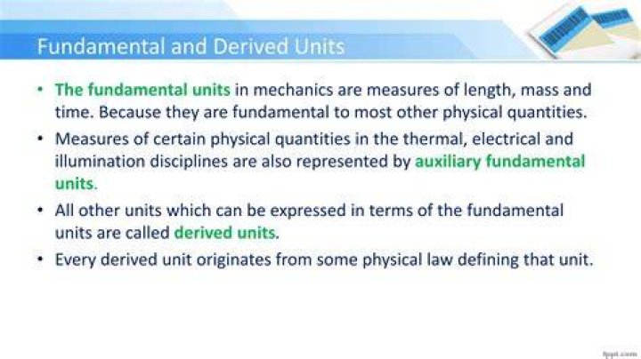 Which are the fundamental units