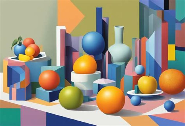 Which artists use geometric shapes