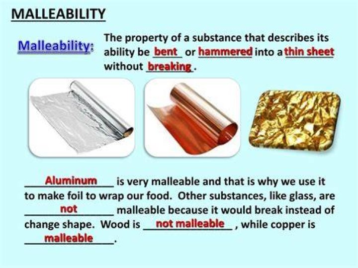 Which element is considered a malleable substance