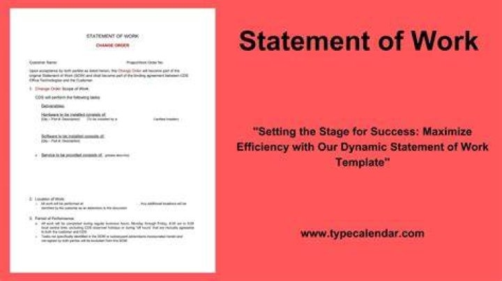 Who should write a statement of work