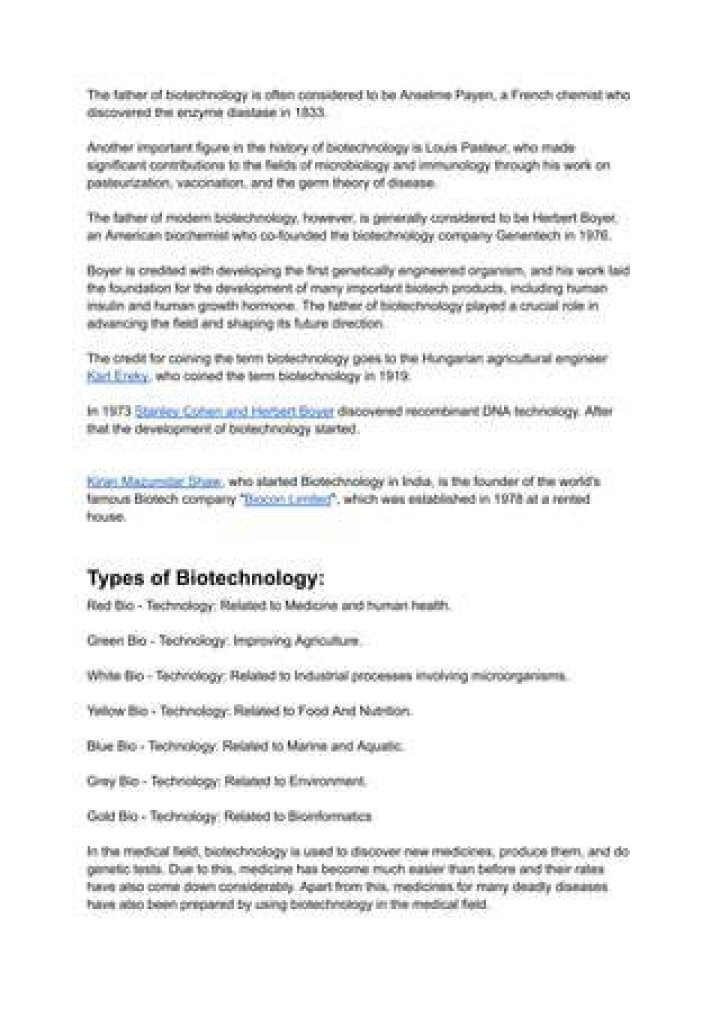 Who started biotechnology