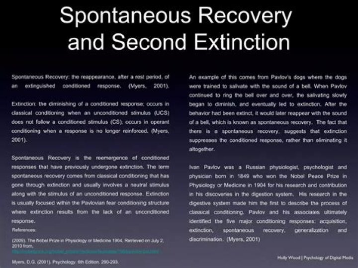 Why does spontaneous recovery occur
