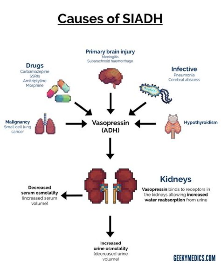 Why is urine sodium elevated in Siadh