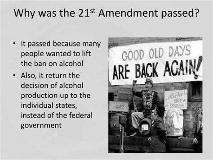 Why was the 21st Amendment passed quizlet