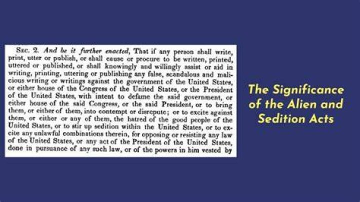 Why was the Sedition Act created