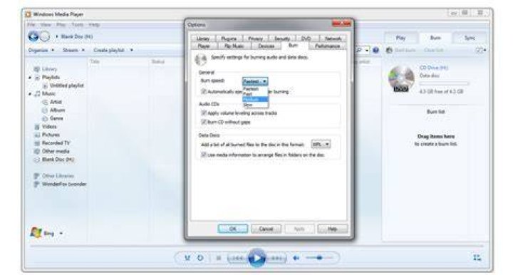 Why wont Windows Media Player recognize my blank CD