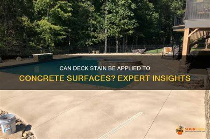 Will deck stain work on concrete